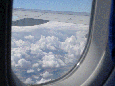Blick aus Flugzeug